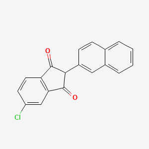molecular formula C19H11ClO2 B13143512 5-Chloro-2-(naphthalen-2-yl)-1h-indene-1,3(2h)-dione CAS No. 33121-92-5