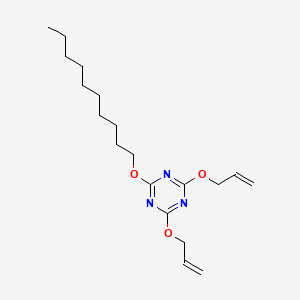 molecular formula C19H31N3O3 B13143593 4,6-Diallyloxy-2-decyloxy-1,3,5-triazine CAS No. 85896-26-0