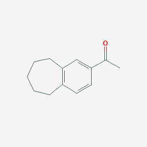 molecular formula C13H16O B13143597 1-(6,7,8,9-Tetrahydro-5H-benzo[7]annulen-2-yl)ethanone 