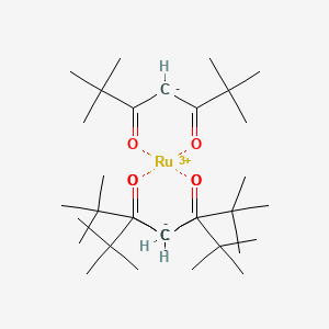 molecular formula C33H57O6Ru B13143602 Tris(2,2,6,6-tetramethyl-3,5-heptanedionato)ruthenium 