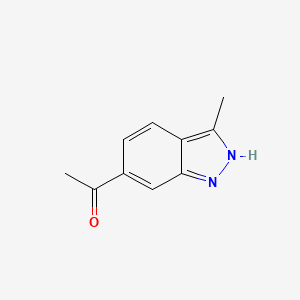 molecular formula C10H10N2O B13143609 1-(3-Methyl-1H-indazol-6-yl)ethanone 