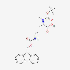 molecular formula C26H32N2O6 B13143617 Boc-N-Me-D-Orn(Fmoc)-OH 