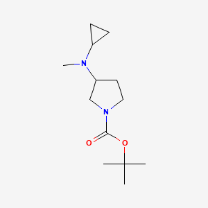molecular formula C13H24N2O2 B13143622 tert-Butyl3-(cyclopropyl(methyl)amino)pyrrolidine-1-carboxylate 