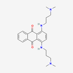 molecular formula C24H32N4O2 B13143626 9,10-Anthracenedione, 1,4-bis((3-(dimethylamino)propyl)amino)- CAS No. 52869-33-7