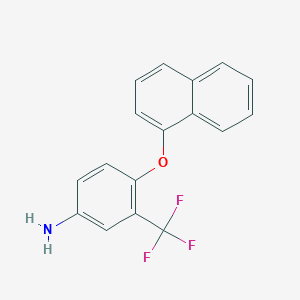 molecular formula C17H12F3NO B1314367 4-(1-Naphthyloxy)-3-(trifluoromethyl)aniline CAS No. 83054-43-7