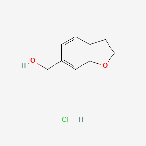 molecular formula C9H11ClO2 B13143677 (2,3-Dihydrobenzofuran-6-yl)methanol HCl 