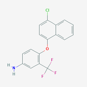 molecular formula C17H11ClF3NO B1314368 4-[(4-氯-1-萘基)氧基]-3-(三氟甲基)-苯胺 CAS No. 83054-44-8