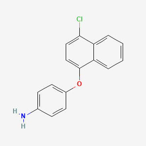 molecular formula C16H12ClNO B1314370 4-[(4-Chloro-1-naphthyl)oxy]aniline CAS No. 76590-21-1