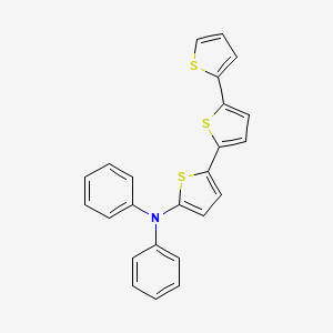 molecular formula C24H17NS3 B13143739 N,N-diphenyl-5-(5-thiophen-2-ylthiophen-2-yl)thiophen-2-amine CAS No. 888488-90-2
