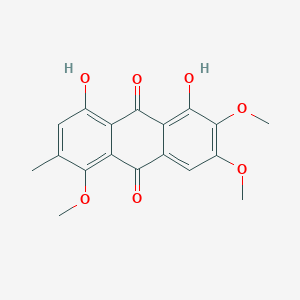 molecular formula C18H16O7 B13143747 9,10-Anthracenedione, 1,8-dihydroxy-2,3,5-trimethoxy-6-methyl- CAS No. 139644-36-3