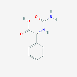 molecular formula C9H10N2O3 B13143753 (2R)-2-(carbamoylamino)-2-phenylacetic acid CAS No. 6489-76-5