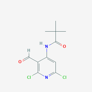 molecular formula C11H12Cl2N2O2 B13143785 N-(2,6-Dichloro-3-formylpyridin-4-yl)pivalamide 