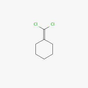 molecular formula C7H10Cl2 B13143788 Cyclohexane, (dichloromethylene)- CAS No. 1122-55-0