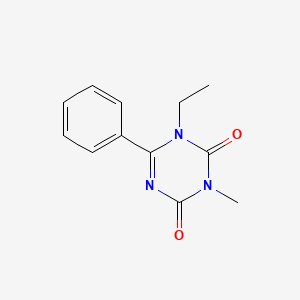 molecular formula C12H13N3O2 B13143820 1-Ethyl-3-methyl-6-phenyl-1,3,5-triazine-2,4(1H,3H)-dione CAS No. 62221-02-7