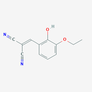 molecular formula C12H10N2O2 B13143837 2-(3-Ethoxy-2-hydroxybenzylidene)malononitrile 