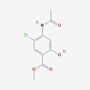 molecular formula C10H10ClNO4 B1314385 Methyl 4-acetamido-5-chloro-2-hydroxybenzoate CAS No. 24190-77-0