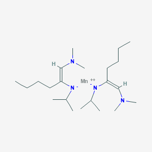 molecular formula C22H46MnN4 B13143882 [(Z)-1-(dimethylamino)hex-1-en-2-yl]-propan-2-ylazanide;manganese(2+) 