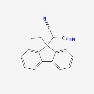 molecular formula C18H14N2 B13143911 (9-Ethyl-9h-fluoren-9-yl)propanedinitrile CAS No. 6360-72-1