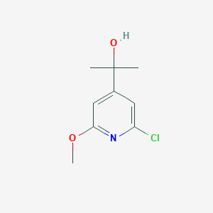 molecular formula C9H12ClNO2 B1314395 2-(2-Chloro-6-methoxypyridin-4-yl)propan-2-ol CAS No. 95037-52-8