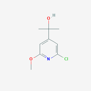 molecular formula C9H12ClNO2 B1314395 2-(2-Chloro-6-methoxy-4-pyridinyl)-2-propanol CAS No. 95037-52-8