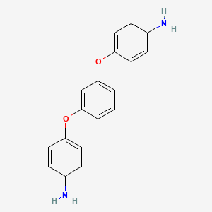 molecular formula C18H20N2O2 B13144001 4,4'-(1,3-Phenylenebis(oxy))bis(cyclohexa-2,4-dienamine) 