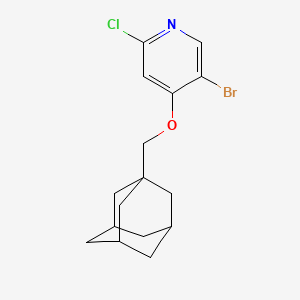 molecular formula C16H19BrClNO B13144026 4-(Adamantan-1-ylmethoxy)-5-bromo-2-chloropyridine 