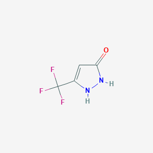 molecular formula C4H3F3N2O B1314403 5-(Trifluoromethyl)-1H-pyrazol-3(2H)-one CAS No. 76480-99-4