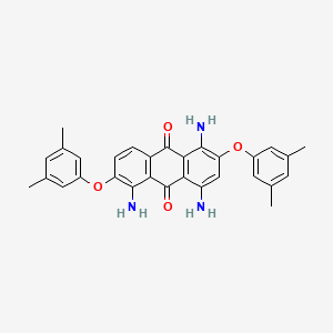 molecular formula C30H27N3O4 B13144075 1,4,5-Triamino-2,6-bis(3,5-dimethylphenoxy)anthracene-9,10-dione CAS No. 88600-55-9
