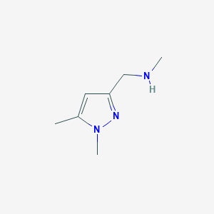 molecular formula C7H13N3 B1314409 1-(1,5-二甲基-1H-吡唑-3-基)-N-甲基甲胺 CAS No. 852227-88-4