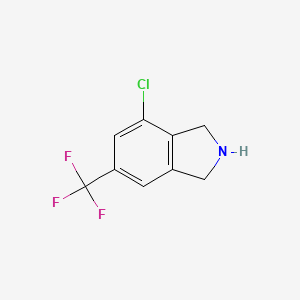 molecular formula C9H7ClF3N B13144164 4-Chloro-6-(trifluoromethyl)isoindoline 