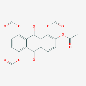 molecular formula C22H16O10 B13144225 9,10-Dioxo-9,10-dihydroanthracene-1,2,5,8-tetrayl tetraacetate CAS No. 2885-46-3