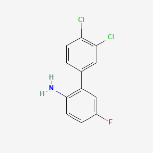 molecular formula C12H8Cl2FN B1314423 3',4'-Dichloro-5-fluoro-[1,1'-biphenyl]-2-amine CAS No. 877179-04-9