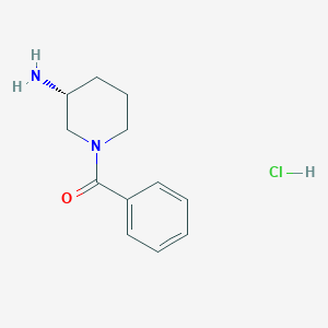 molecular formula C12H17ClN2O B13144231 (R)-(3-Aminopiperidin-1-yl)(phenyl)methanonehydrochloride 