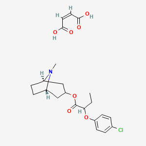 molecular formula C22H28ClNO7 B1314425 Butanoic acid, 2-(4-chlorophenoxy)-, (3-endo)-8-methyl-8-azabicyclo[3.2.1]oct-3-yl ester, (2Z)-2-butenedioate (1:1) 