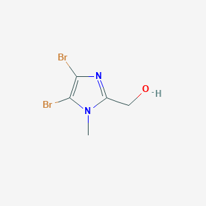 molecular formula C5H6Br2N2O B1314432 (4,5-dibromo-1-methyl-1H-imidazol-2-yl)methanol CAS No. 881997-90-6
