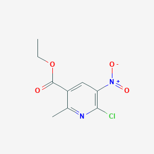 molecular formula C9H9ClN2O4 B13144365 Ethyl6-chloro-2-methyl-5-nitronicotinate 