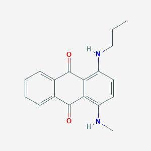 molecular formula C18H18N2O2 B13144396 1-(Methylamino)-4-(propylamino)anthracene-9,10-dione CAS No. 67803-76-3
