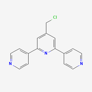 molecular formula C16H12ClN3 B13144422 4-(chloromethyl)-2,6-dipyridin-4-ylpyridine 