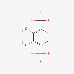 molecular formula C8H4F6O2 B13144449 1,4-Bis(trifluoromethyl)-2,3-dihydroxybenzene 