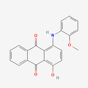 molecular formula C21H15NO4 B13144465 1-Hydroxy-4-((2-methoxyphenyl)amino)anthraquinone CAS No. 73615-74-4