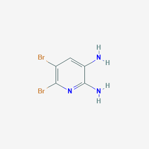 molecular formula C5H5Br2N3 B13144466 5,6-Dibromopyridine-2,3-diamine 