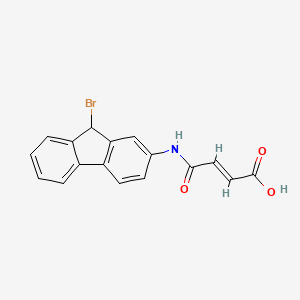 molecular formula C17H12BrNO3 B13144471 4-((9-Bromo-9H-fluoren-2-yl)amino)-4-oxobut-2-enoic acid 