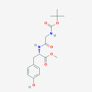 molecular formula C17H24N2O6 B13144508 Boc-Gly-Tyr-Ome 