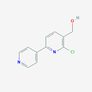 molecular formula C11H9ClN2O B13144518 (6-Chloro-[2,4'-bipyridin]-5-yl)methanol 