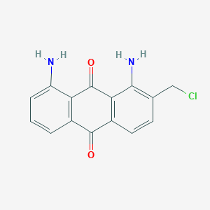 molecular formula C15H11ClN2O2 B13144523 1,8-Diamino-2-(chloromethyl)anthracene-9,10-dione CAS No. 60340-57-0