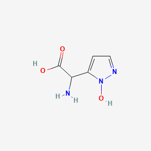 molecular formula C5H7N3O3 B13144532 2-amino-2-(2-hydroxypyrazol-3-yl)acetic Acid CAS No. 777097-53-7