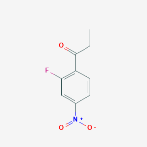molecular formula C9H8FNO3 B13144548 1-(2-Fluoro-4-nitrophenyl)propan-1-one 