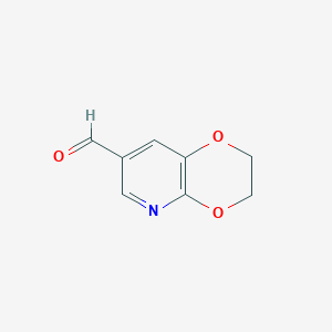 molecular formula C8H7NO3 B1314457 2,3-Dihydro-[1,4]dioxino[2,3-b]pyridine-7-carbaldehyde CAS No. 95849-26-6