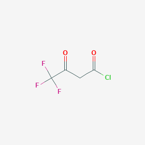 molecular formula C4H2ClF3O2 B13144574 4,4,4-Trifluoroacetoacetic acid chloride 