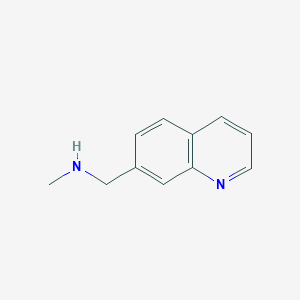 molecular formula C11H12N2 B13144580 N-methyl-1-quinolin-7-ylmethanamine 